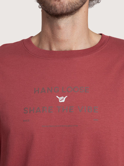Camiseta Manga Curta Vinho Hang Loose Play