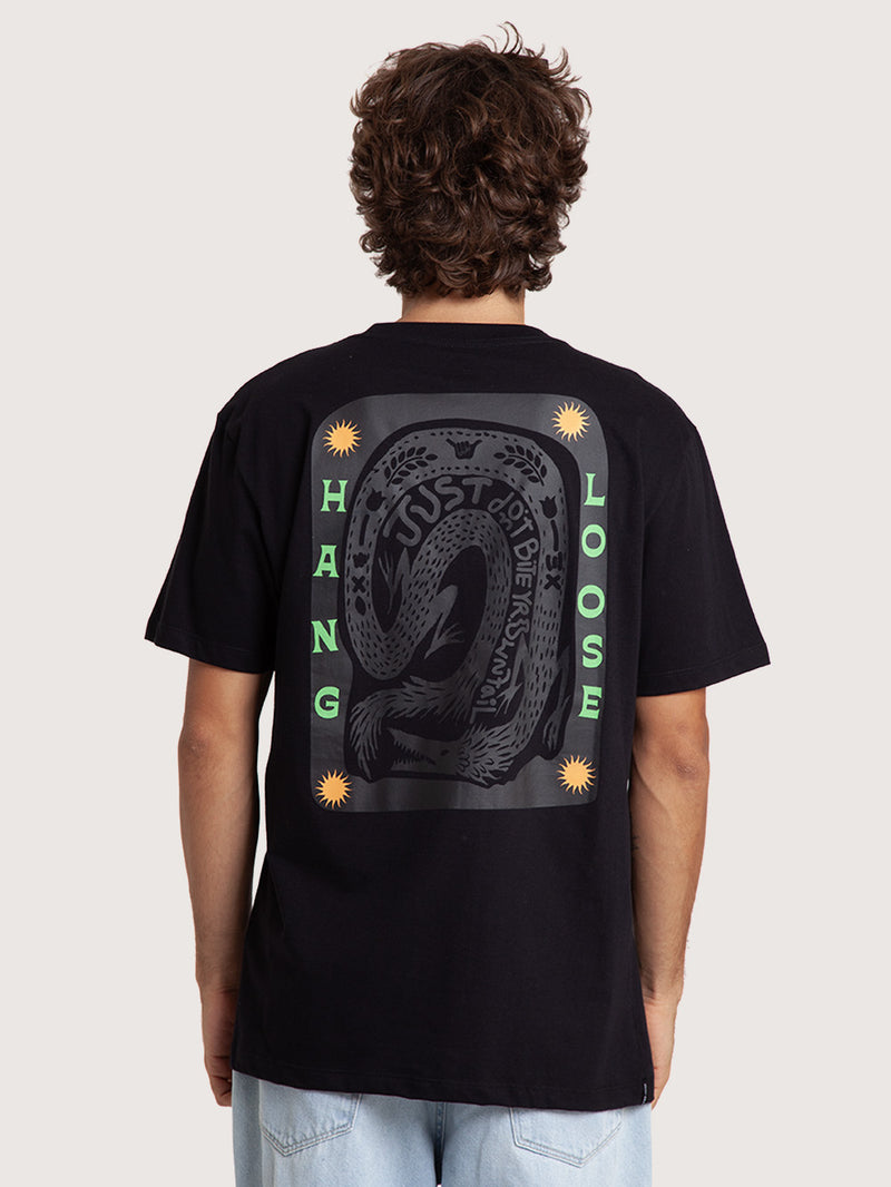 Camiseta Preta Hang Loose Apple