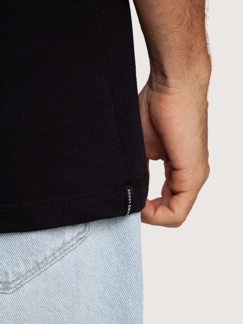 Camiseta Preta Hang Loose Apple