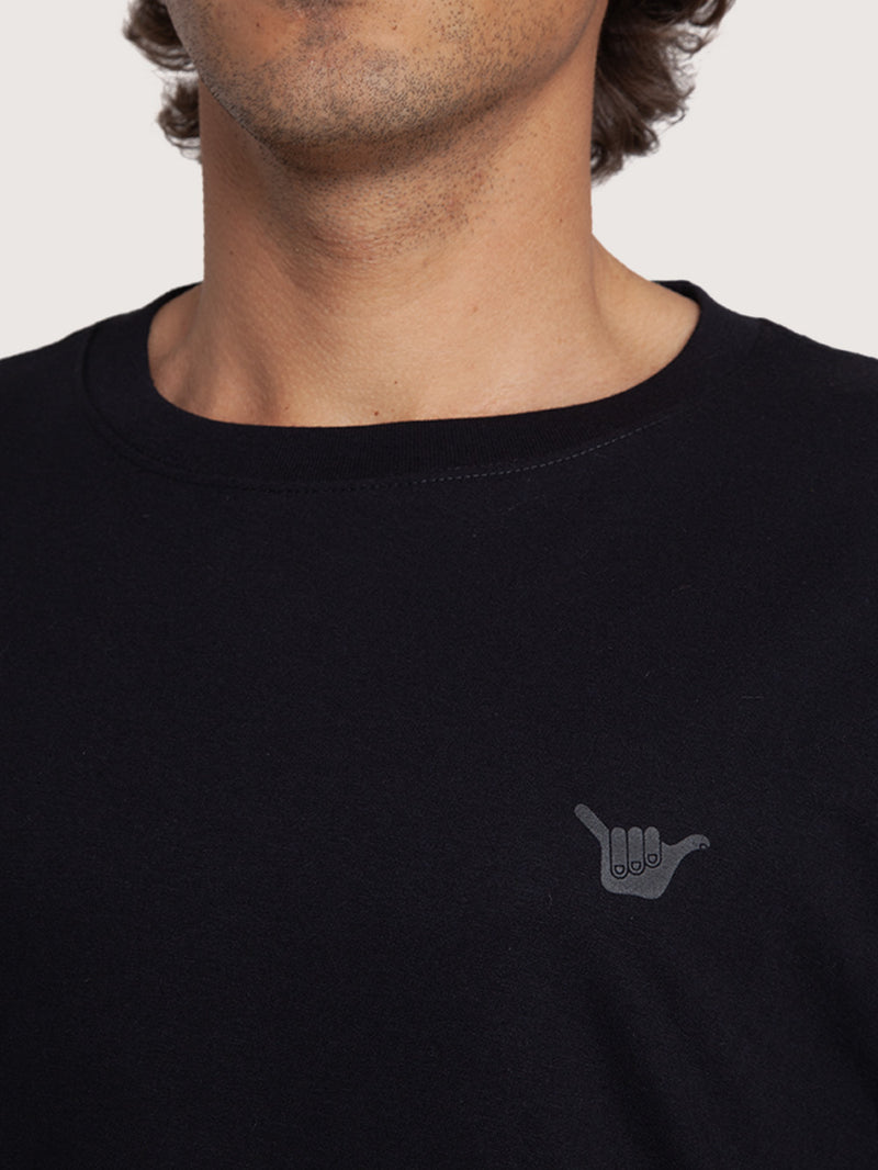 Camiseta Preta Hang Loose Apple