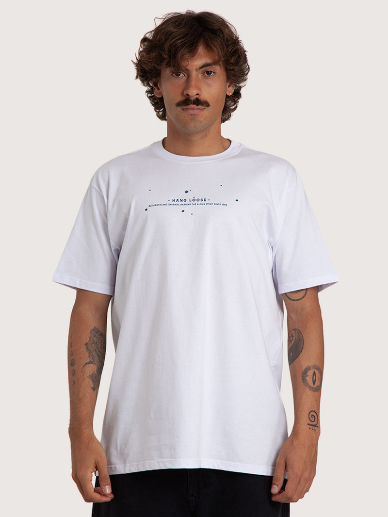 Camiseta Manga Curta Branco Masculina Hang Loose Sertão