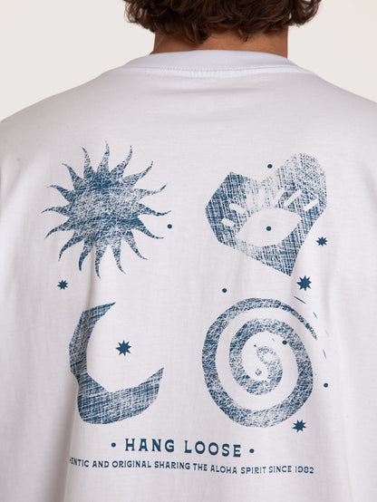 Camiseta Manga Curta Branco Masculina Hang Loose Sertão