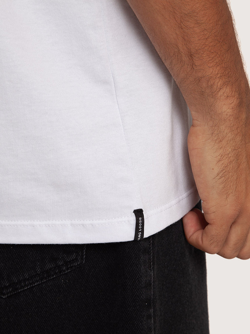 Camiseta Manga Curta Branco Masculina Hang Loose Sertão