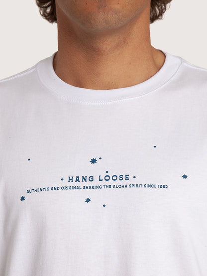 Camiseta Manga Curta Branco Masculina Hang Loose Sertão