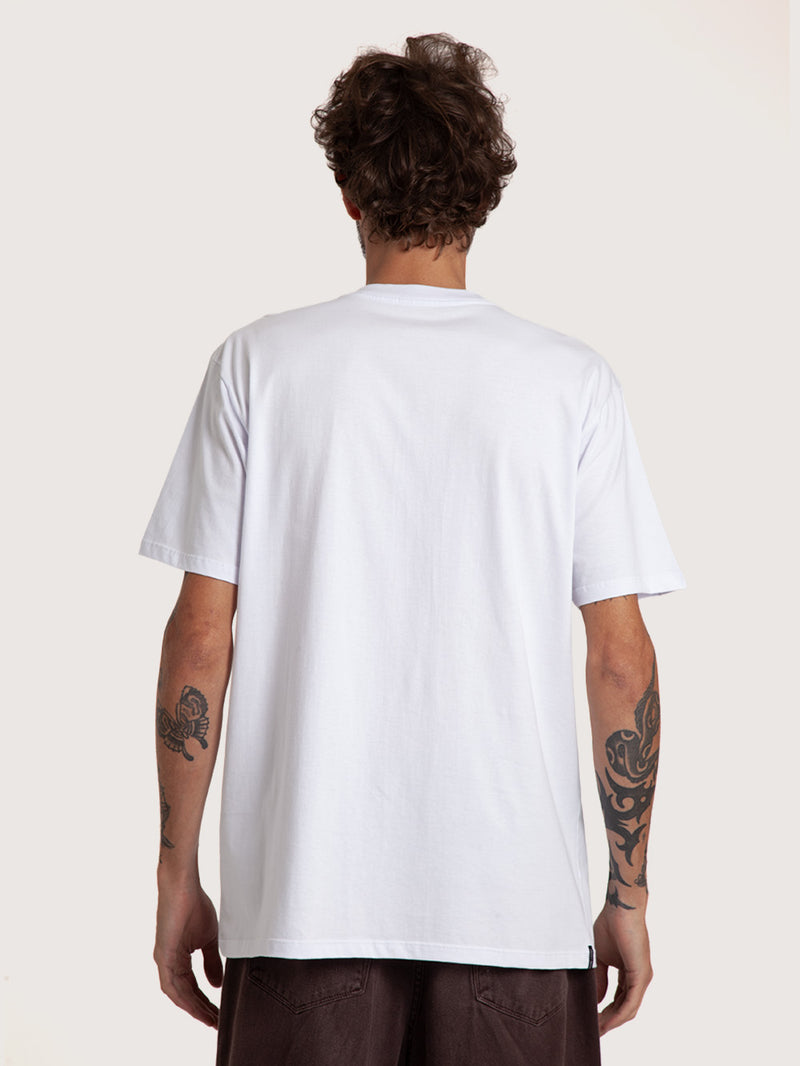 Camiseta Manga Curta Branca Masculina Hang Loose Wind