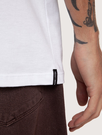 Camiseta Manga Curta Branca Masculina Hang Loose Wind