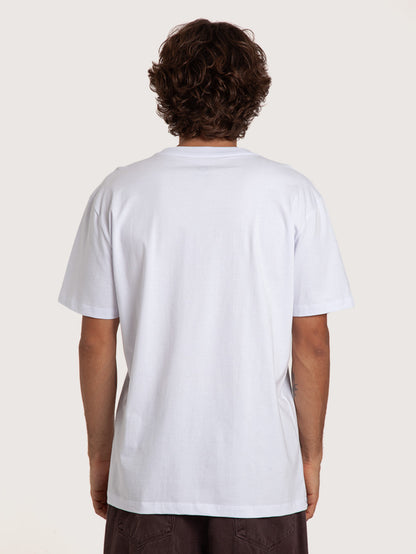 Camiseta Manga Curta Branca Masculina Hang Loose Sign