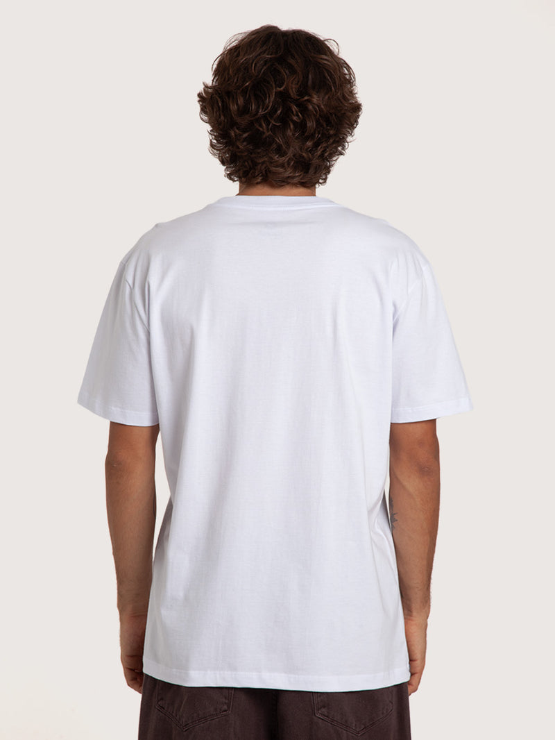 Camiseta Manga Curta Branca Masculina Hang Loose Sign