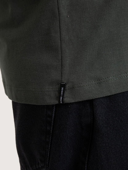 Camiseta Manga Curta Verde Masculina Hang Loose Sign