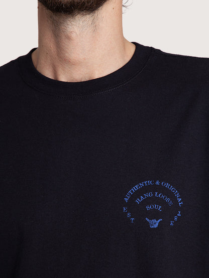 Camiseta Manga Curta Preta Hang Loose Octopuss