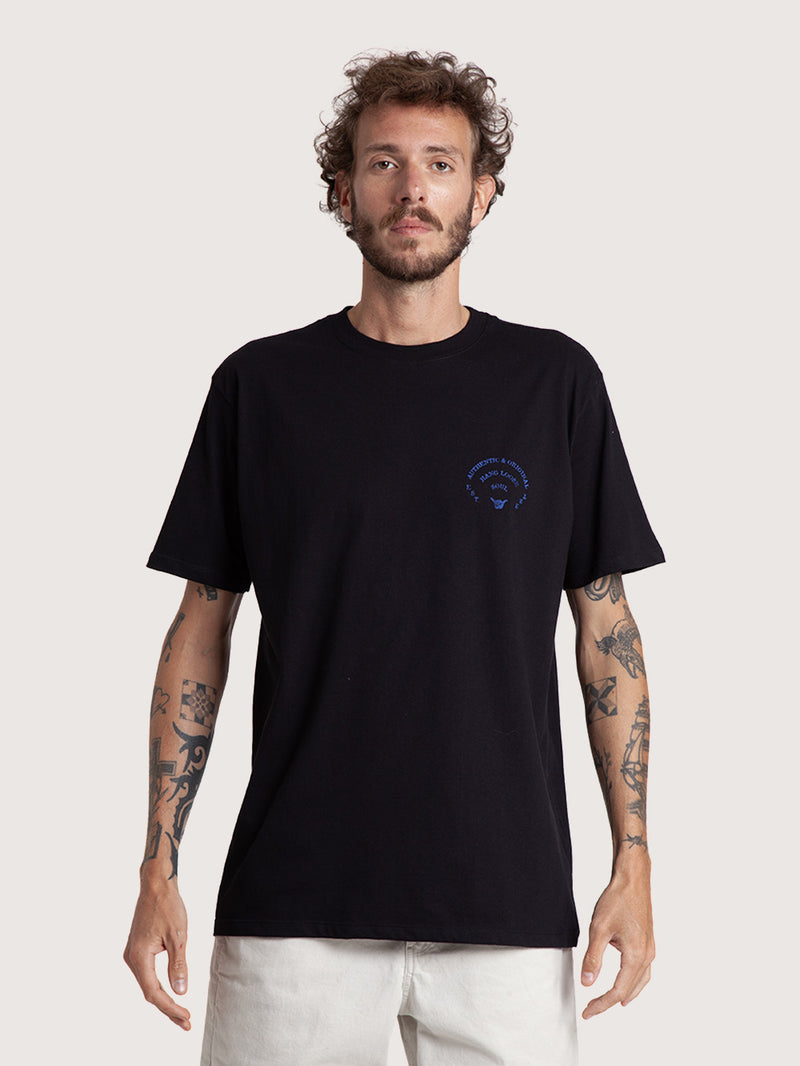 Camiseta Manga Curta Preta Hang Loose Octopuss