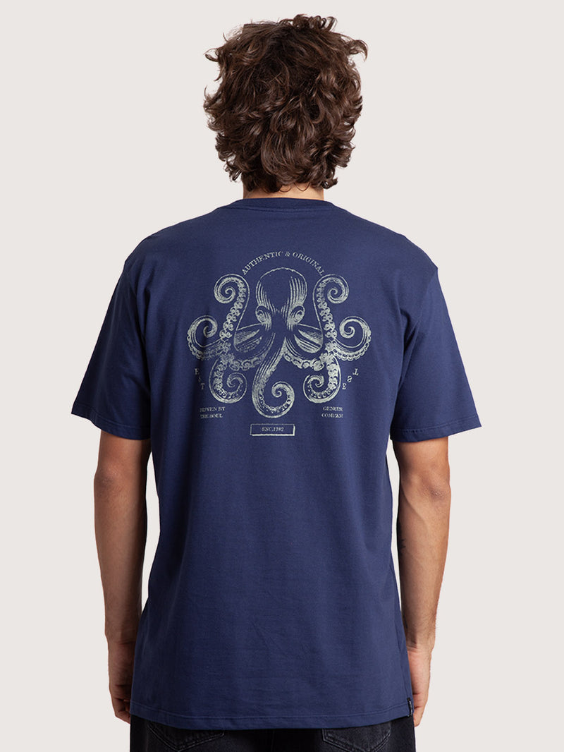 Camiseta Azul Marinho Hang Loose Octopuss