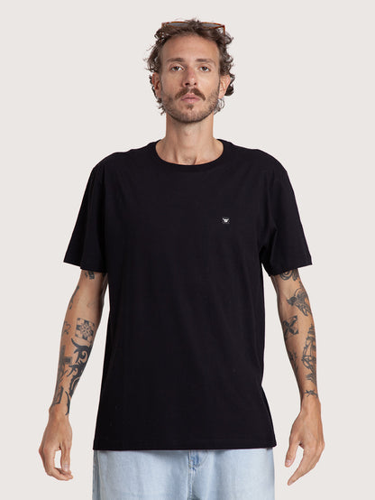 Camiseta Manga Curta Preta Hang Loose Mini