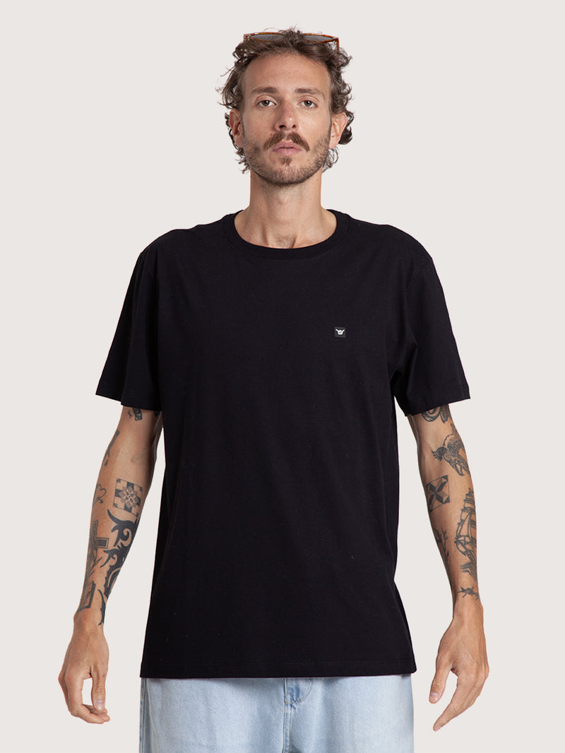Camiseta Manga Curta Preta Hang Loose Mini