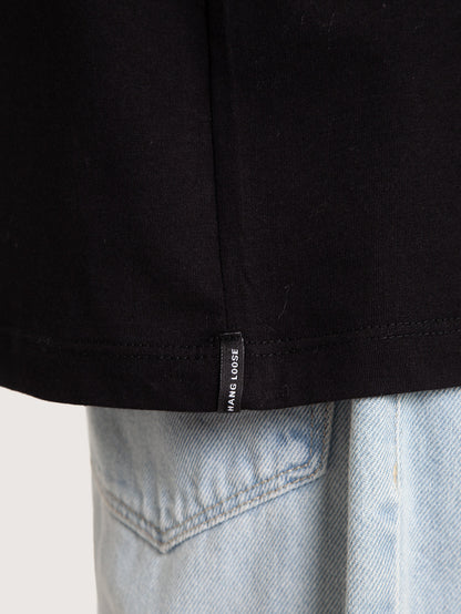 Camiseta Manga Curta Preta Hang Loose Mini