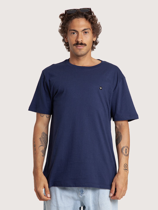 Camiseta Manga Curta Azul Marinho Hang Loose Mini
