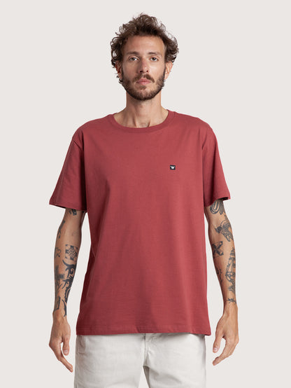 Camiseta Manga Curta Bordô Hang Loose Mini