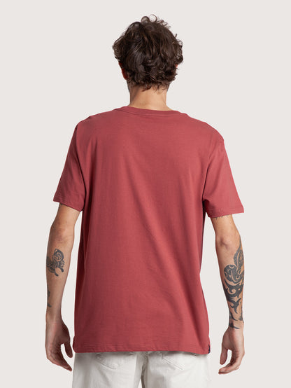 Camiseta Manga Curta Bordô Hang Loose Mini