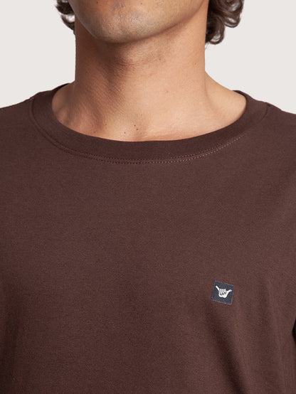 Camiseta Manga Curta Marrom Hang Loose Mini