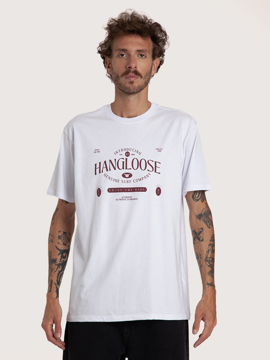 Camiseta Manga Curta Branca Masculina Hang Loose Redlabel