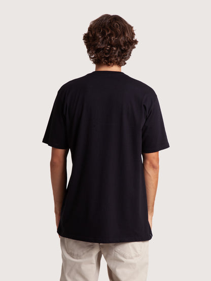 Camiseta Manga Curta Preta Masculina Hang Loose Redlabel
