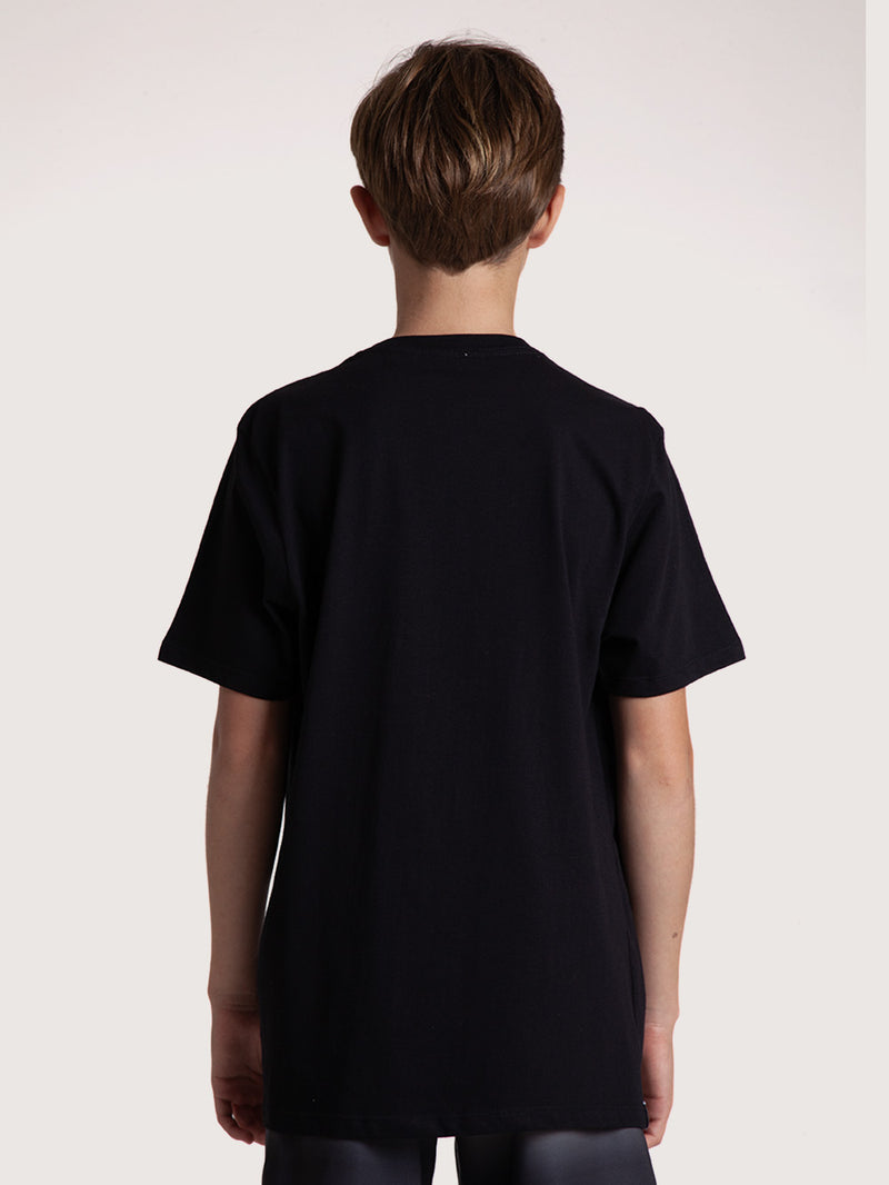 Camiseta Manga Curta Juvenil Preta Hang Loose Fish