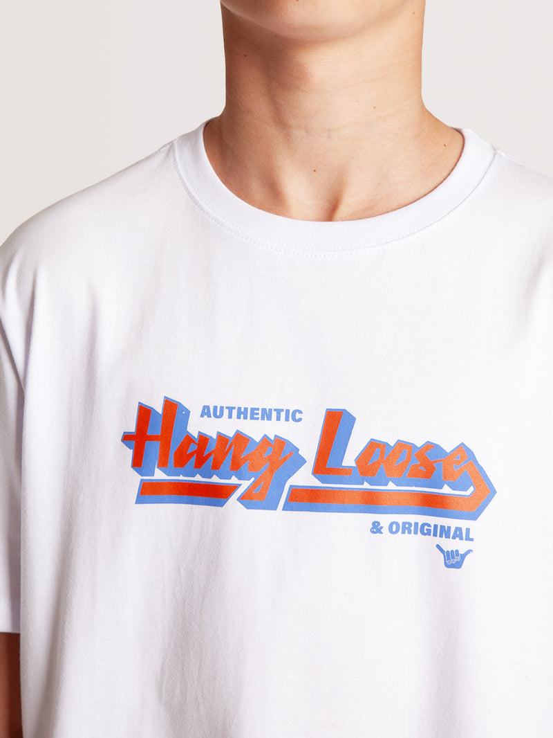 Camiseta Juvenil Stones Hang Loose Branca