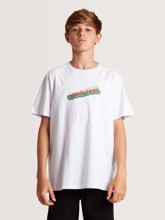 Camiseta Juvenil Lines Hang Loose Branca