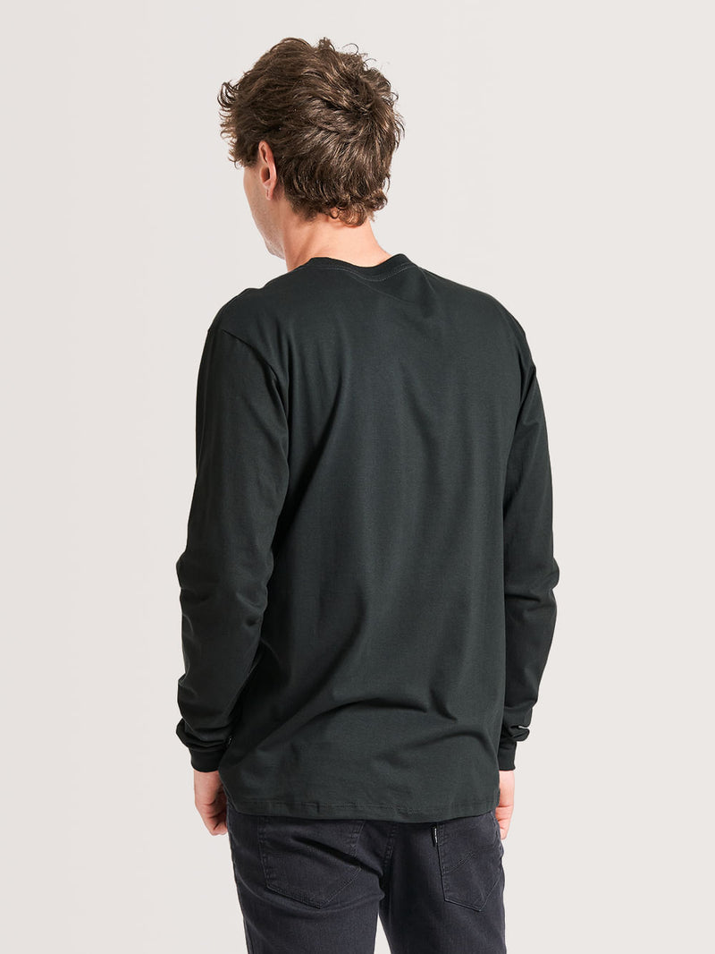 Camiseta Manga Longa Hang Loose Clean Preta