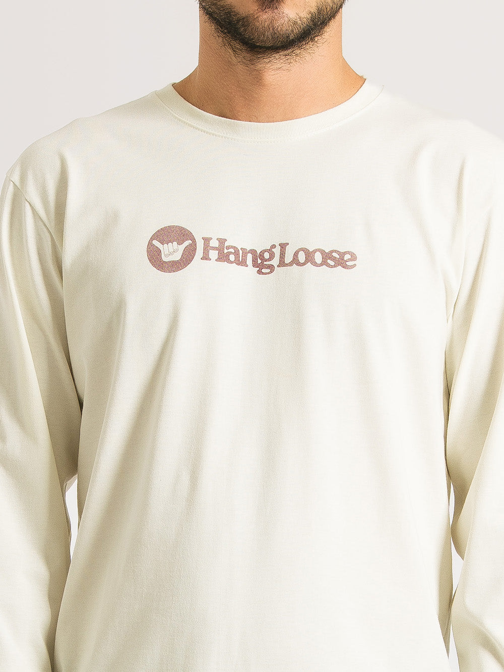 Camiseta Hang Loose Manga Longa Typonew Off White