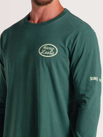 Camiseta Manga Longa Cali Hang Loose Verde
