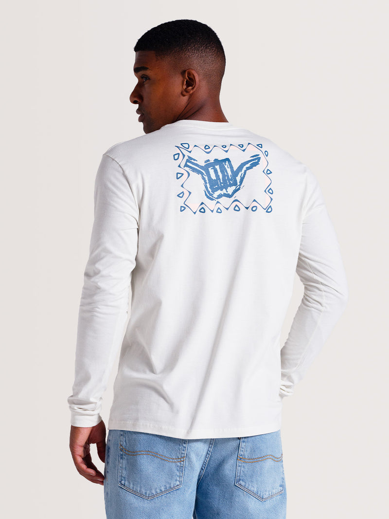 Camiseta Off White Manga Longa Hang Loose Wildguys