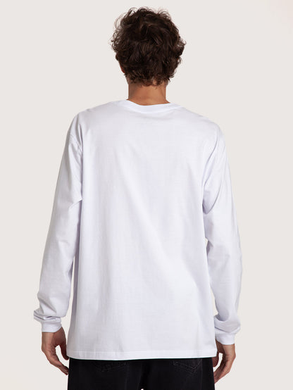Camiseta Manga Longa Branco Hang Loose Logo
