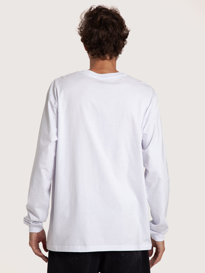 Camiseta Manga Longa Branco Hang Loose Logo