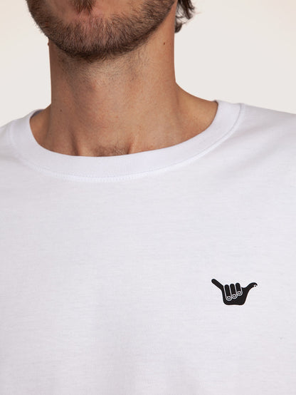 Camiseta Manga Longa Branco Hang Loose Logo