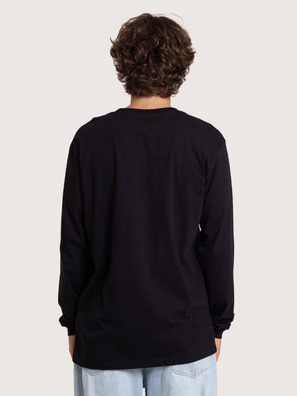 Camiseta Manga Longa Preto Hang Loose Logo