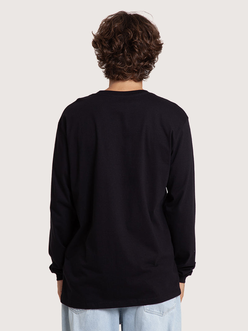 Camiseta Manga Longa Preto Hang Loose Logo