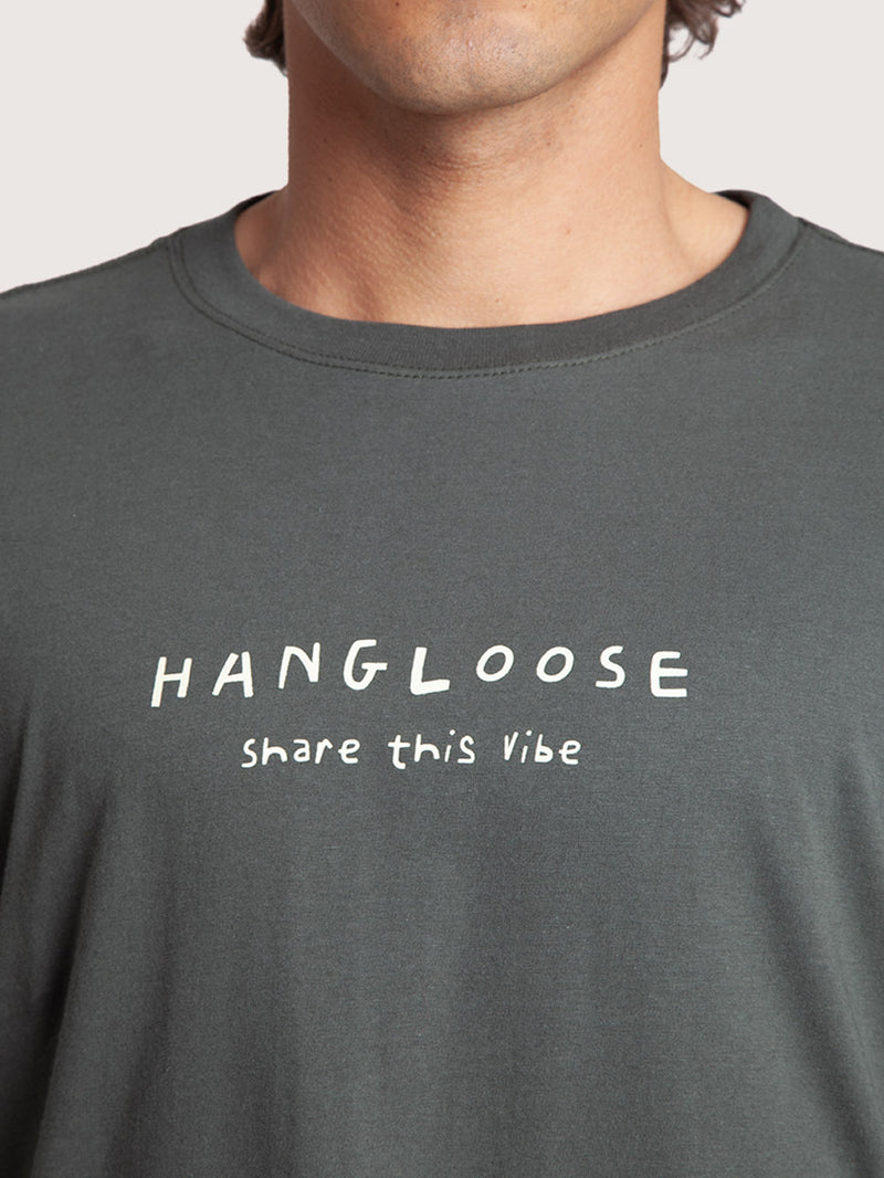 Camiseta Manga Longa Verde Hang Loose Share It