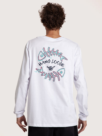 Camiseta Manga Longa Hang Loose Fish Branca