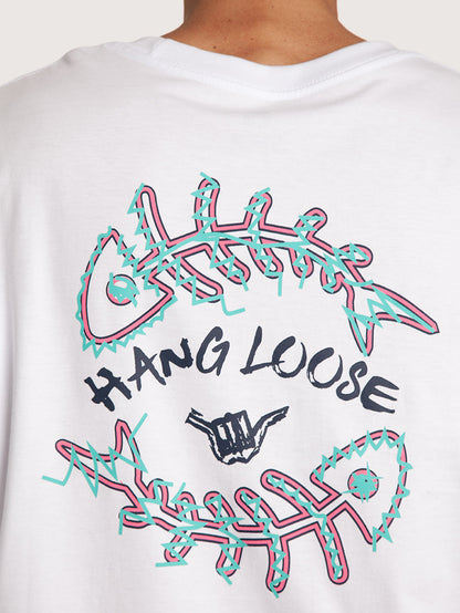 Camiseta Manga Longa Hang Loose Fish Branca