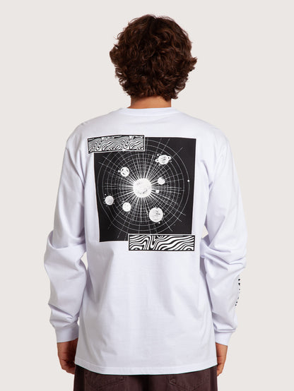 Camiseta Manga Longa Branca Hang Loose Astor ML