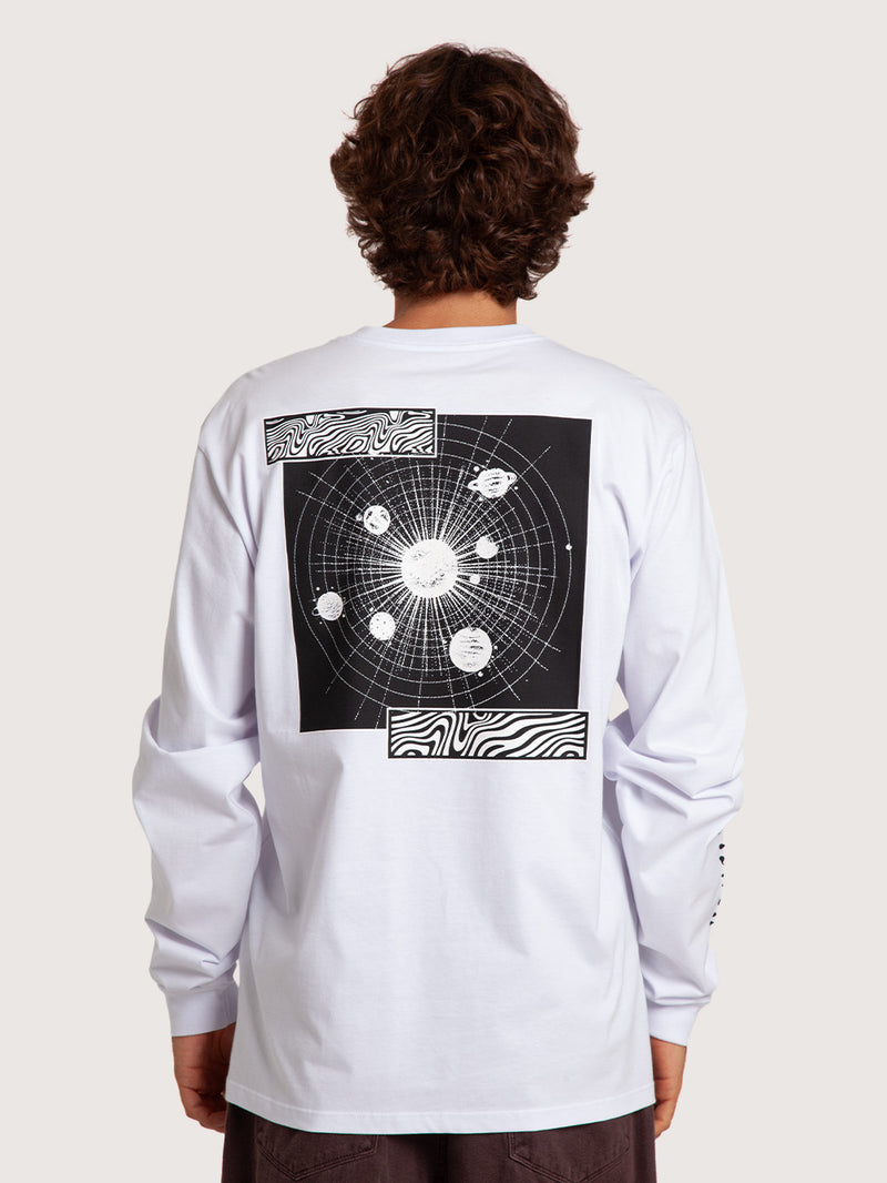 Camiseta Manga Longa Branca Hang Loose Astor ML