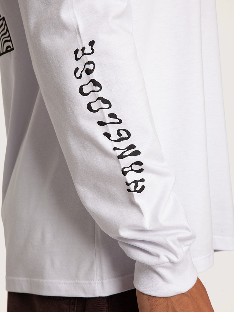 Camiseta Manga Longa Branca Hang Loose Astor ML
