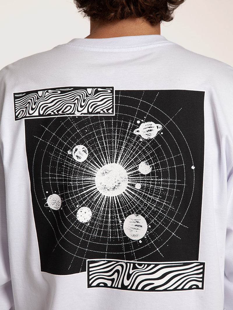 Camiseta Manga Longa Branca Hang Loose Astor ML