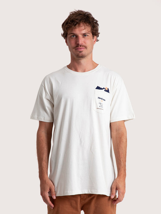 Camiseta Especial Hang Loose Pocket Off White