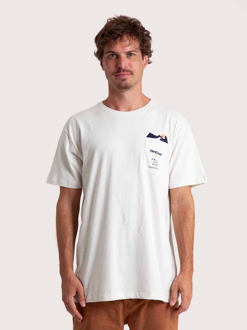 Camiseta Especial Hang Loose Pocket Off White