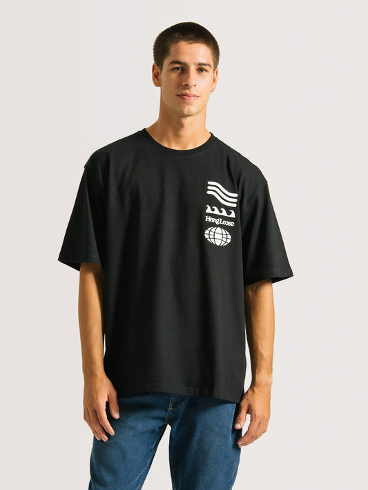 Camiseta Especial Hang Loose Wide Tee Preto