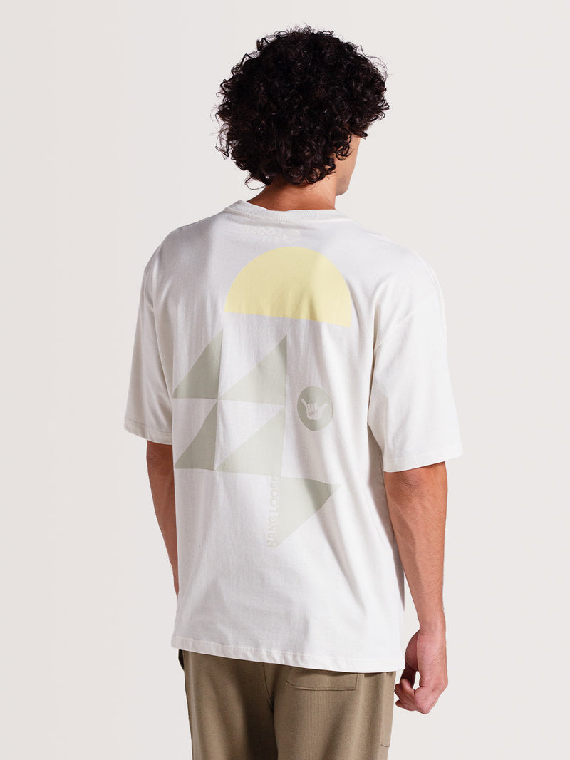 Camiseta Off White Manga Curta Especial Hang Loose Gamer