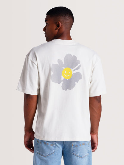 Camiseta Off White Manga Curta Especial Hang Loose Allover
