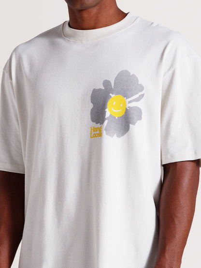 Camiseta Off White Manga Curta Especial Hang Loose Allover